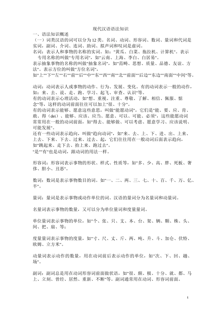 现代汉语语法知识_第1页