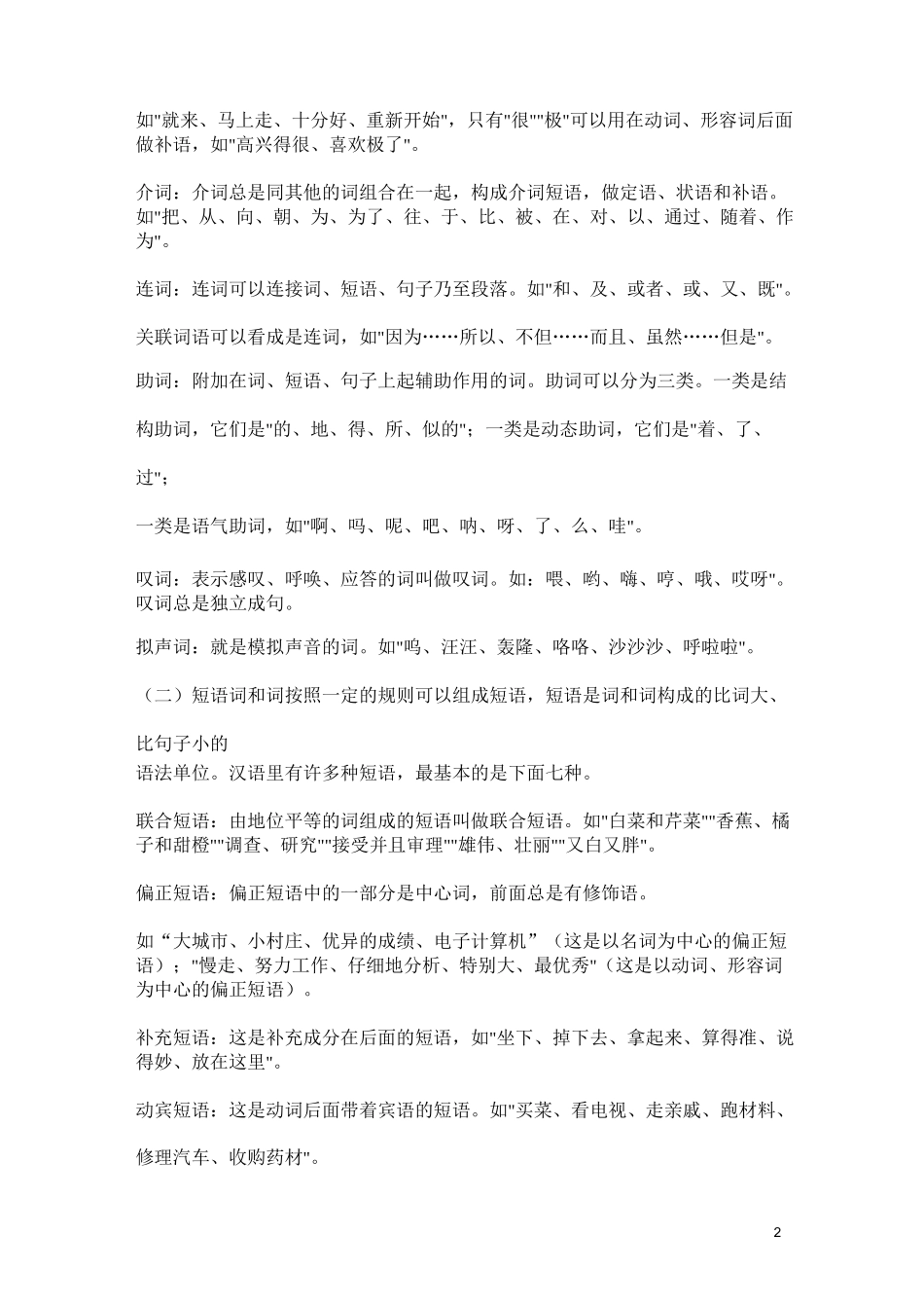 现代汉语语法知识_第2页