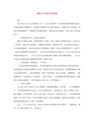 新员工个人转正工作总结 