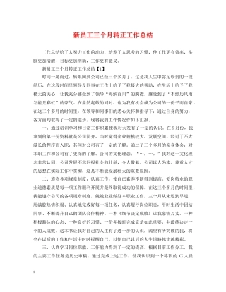 新员工三个月转正工作总结2 