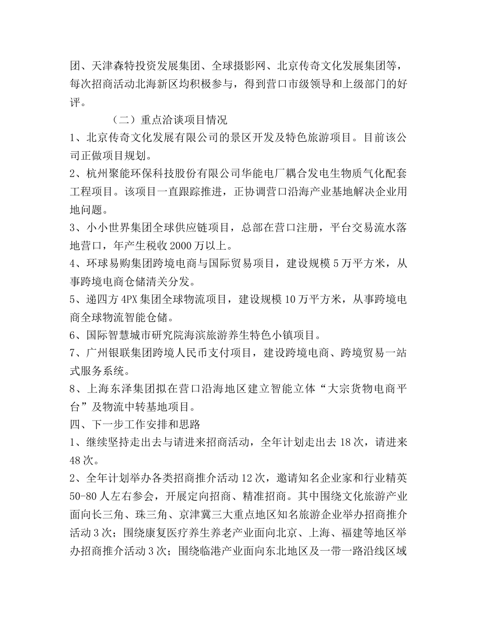 新区招商局工作总结及明年工作安排 _第2页