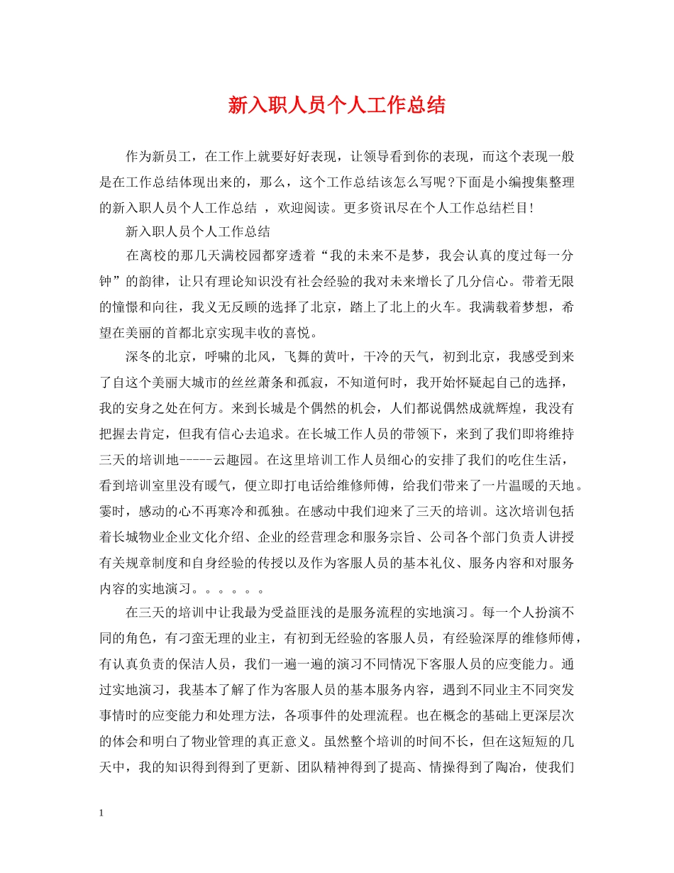 新入职人员个人工作总结 _第1页