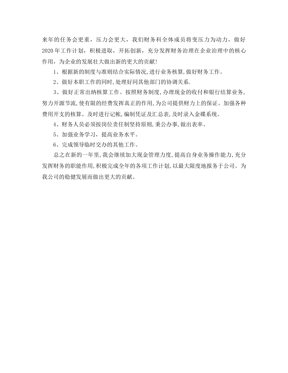 新一年会计工作计划 _第2页