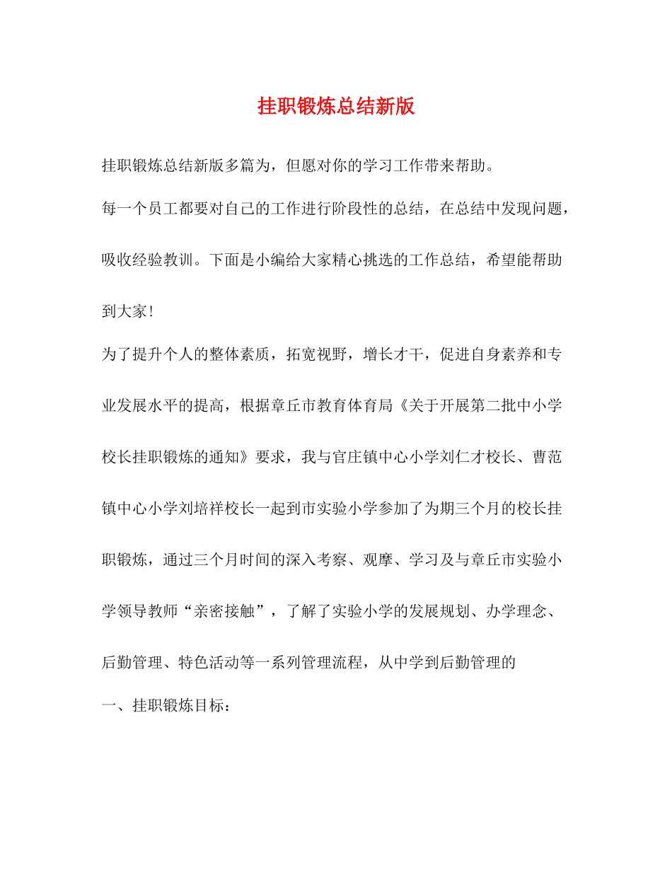 挂职锻炼总结新版_第1页