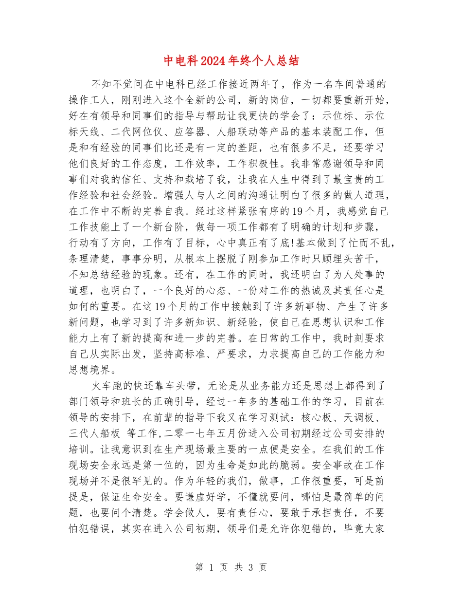 中电科2024年终个人总结_第1页