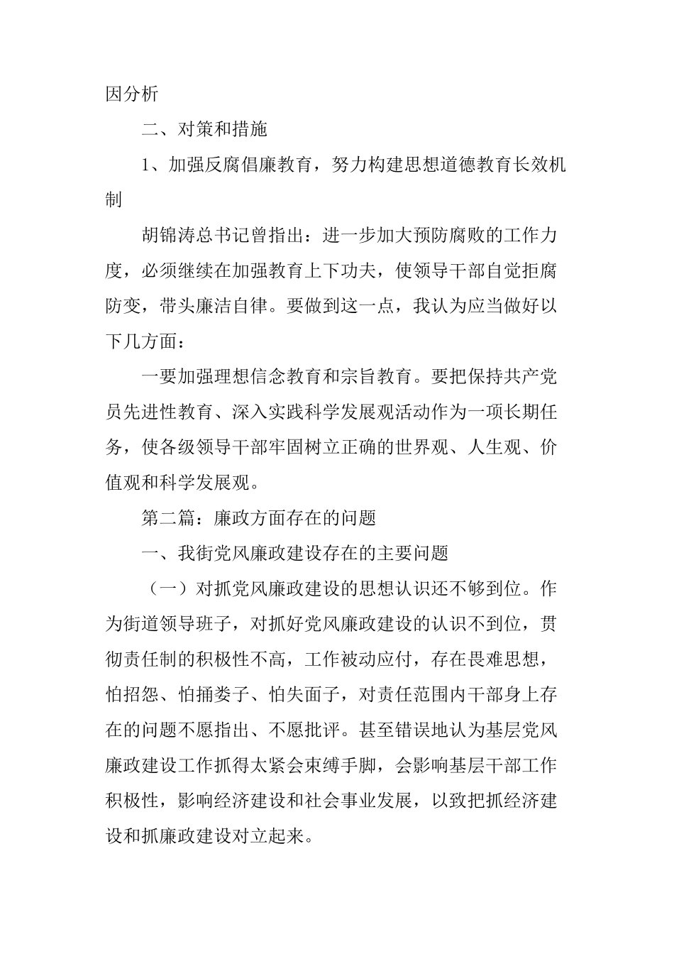 廉政方面存在的问题_第3页