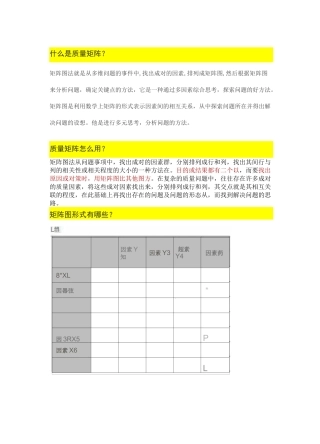 质量矩阵图的用法