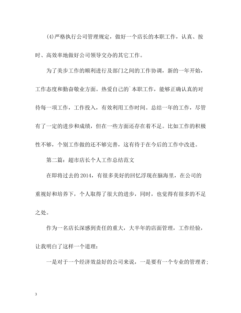 店长个人工作总结_第3页