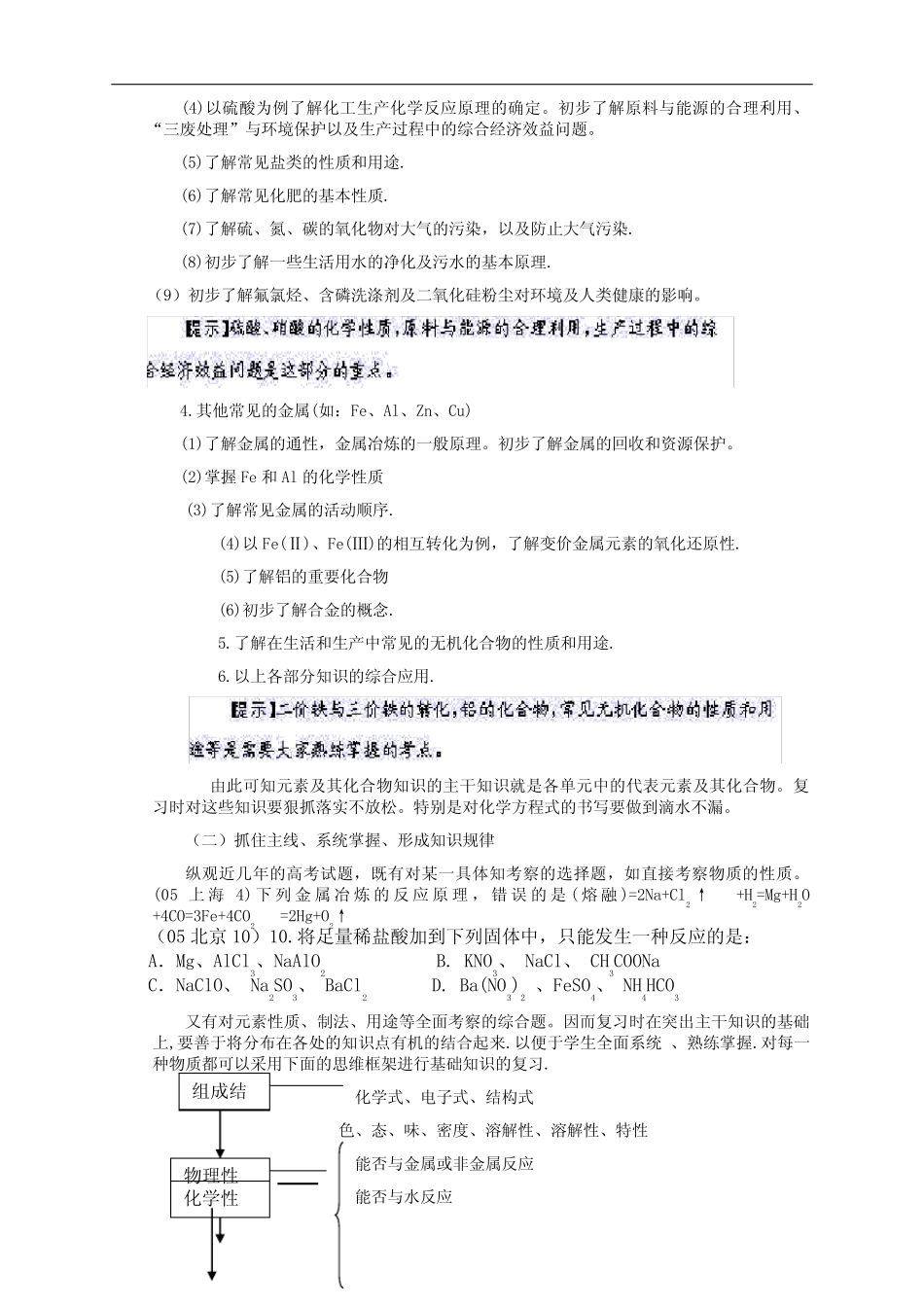元素及其化合物的复习思路和复习策略完整版 _第3页
