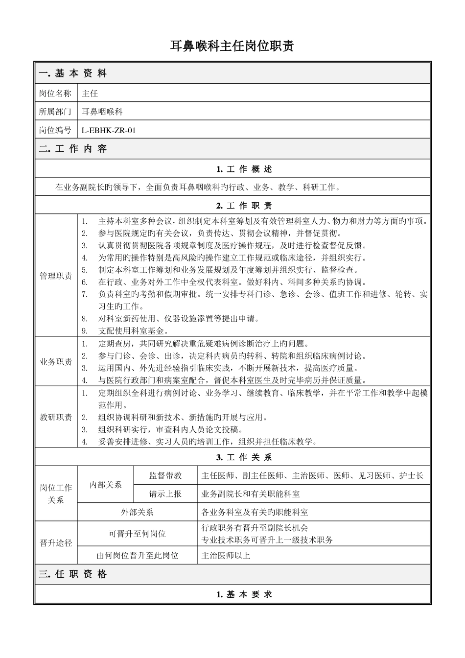耳鼻喉科岗位基本职责_第2页