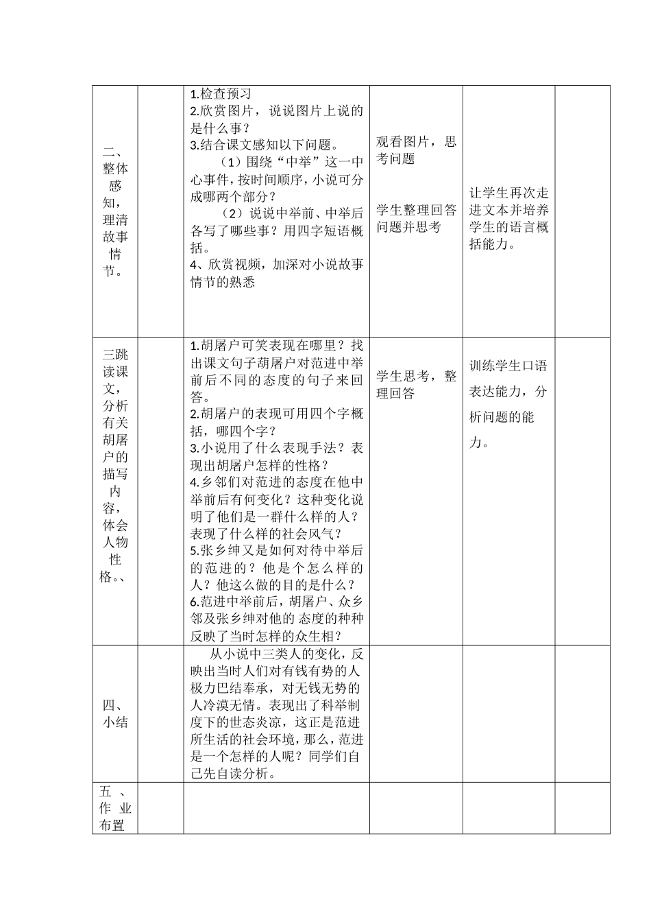 《范进中举》教学设计_第2页