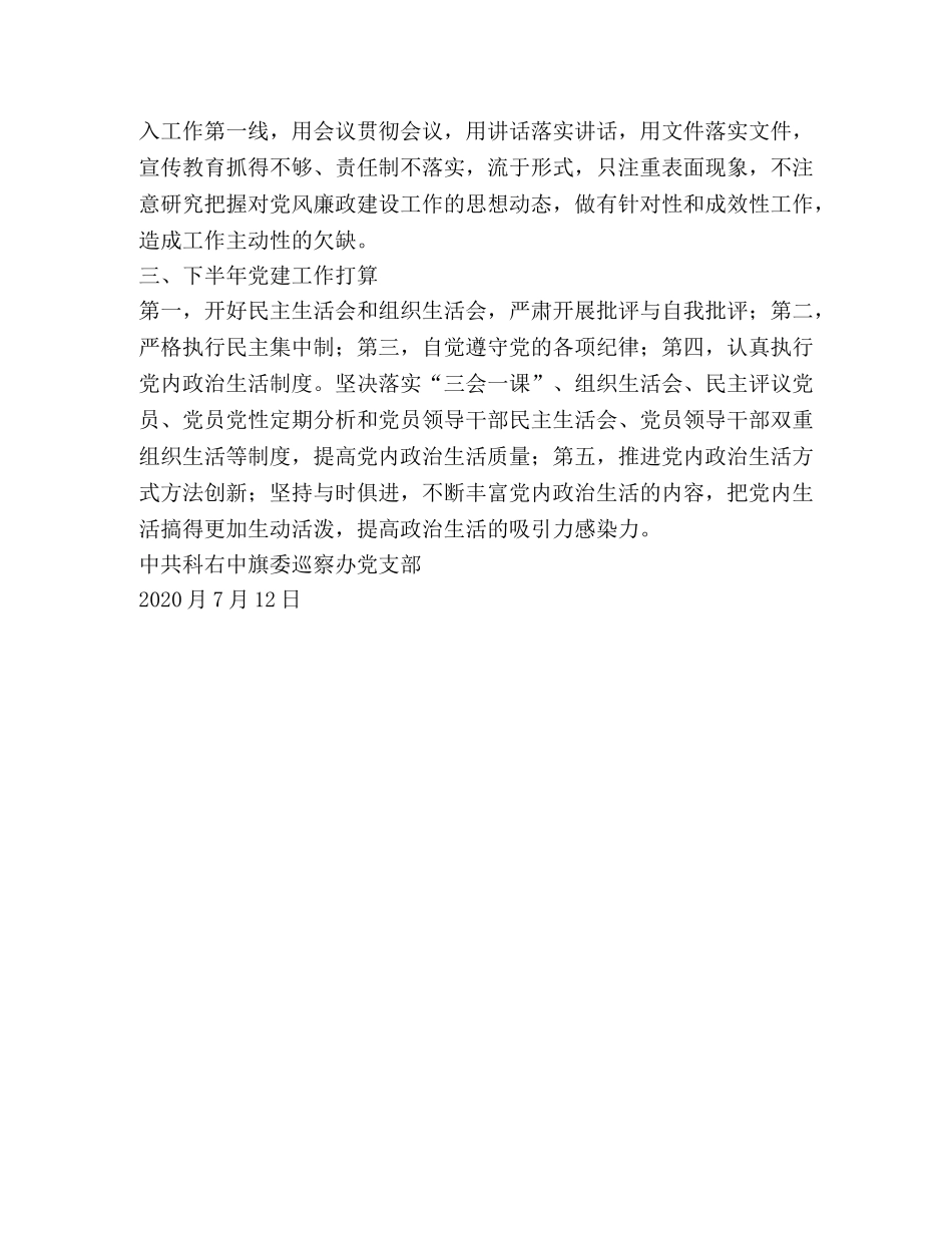 巡察党支部2020年党建工作总结 _第3页