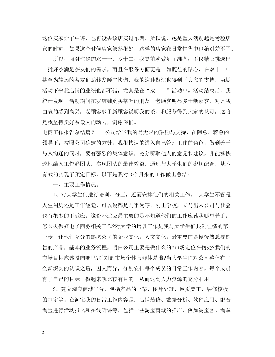 电商工作报告总结_第2页