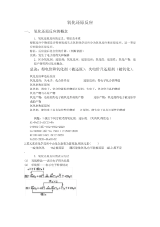 氧化还原反应完全讲义配习题及答案_图文 