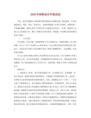 材料会计年度总结