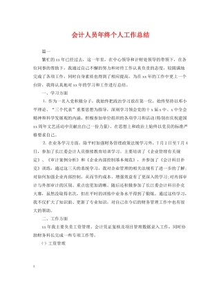 会计人员年终个人工作总结2