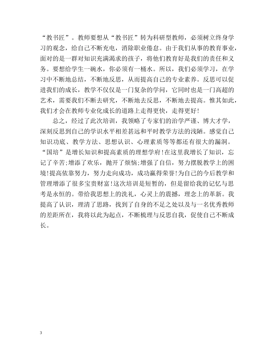 小学语文国培研修自我总结 _第3页