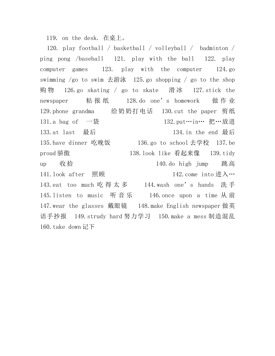 小学英语苏教版短语总结 _第3页