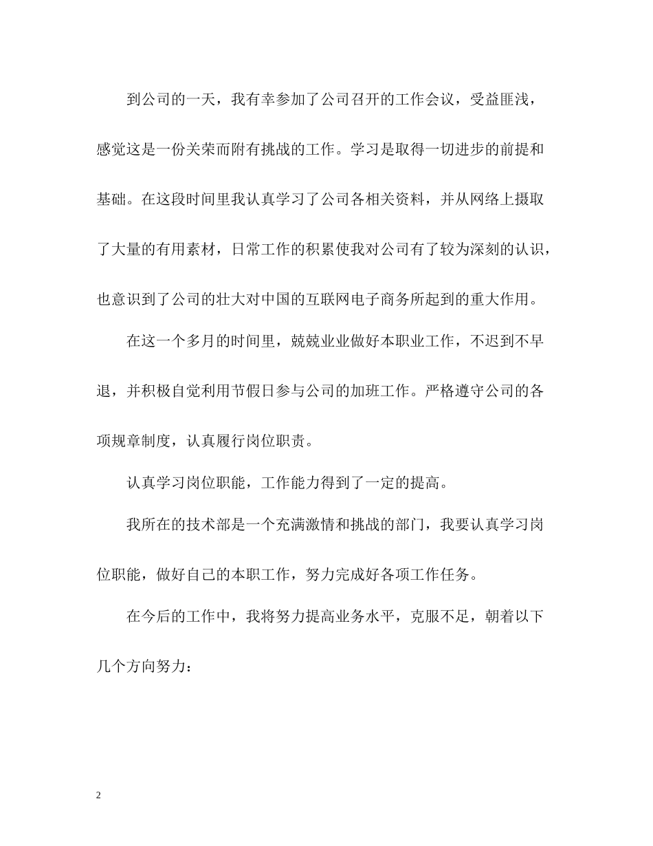 试用期内个人工作总结_第2页