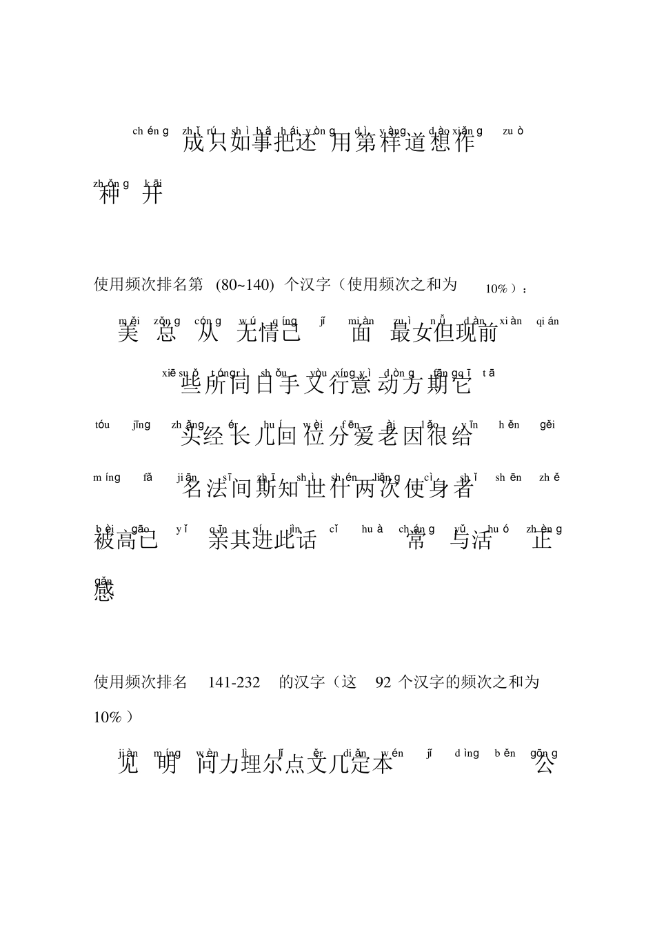 1000个最常用汉字使用频率排名_第2页
