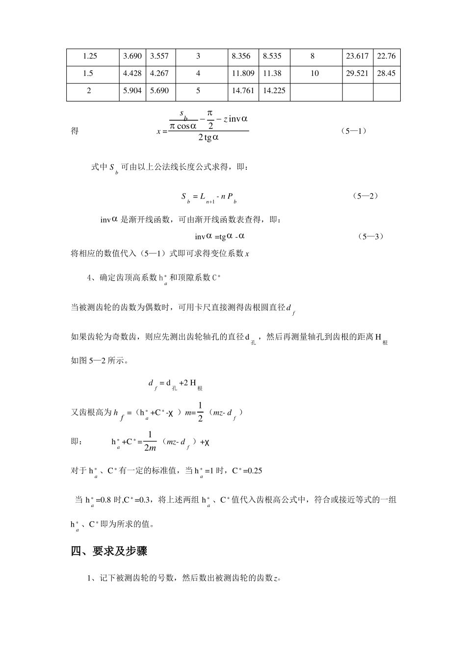 试验五渐开线直齿圆柱齿轮参数测定精_第3页