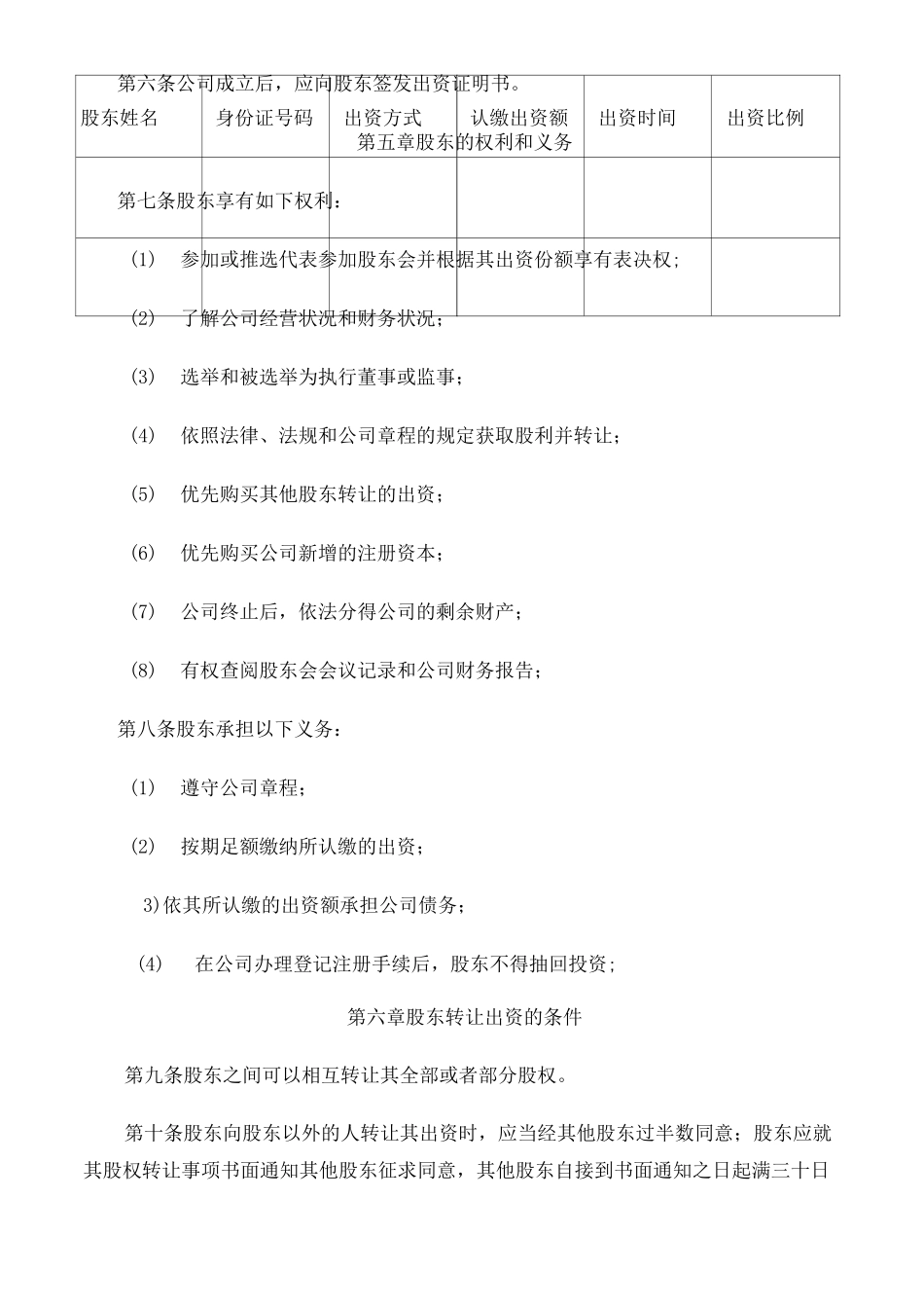 公司章程模板_第2页
