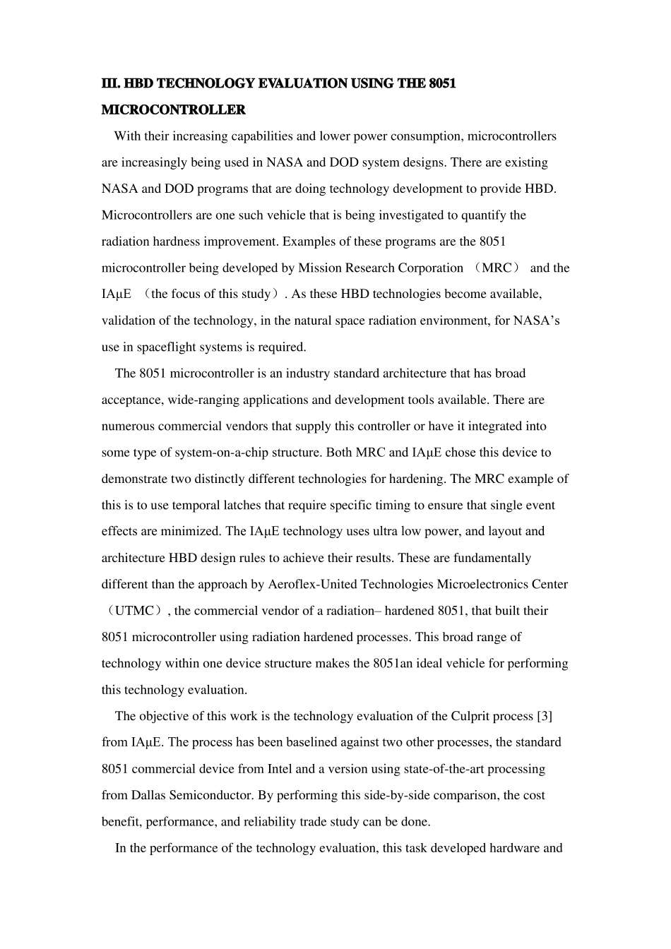 毕业设计外文翻译---使用8051单片机验证和测试单粒子效应的加固工艺_第3页