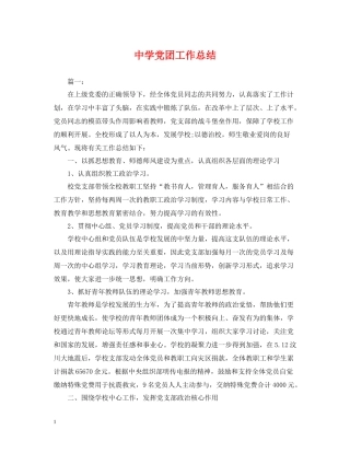 党团工作总结