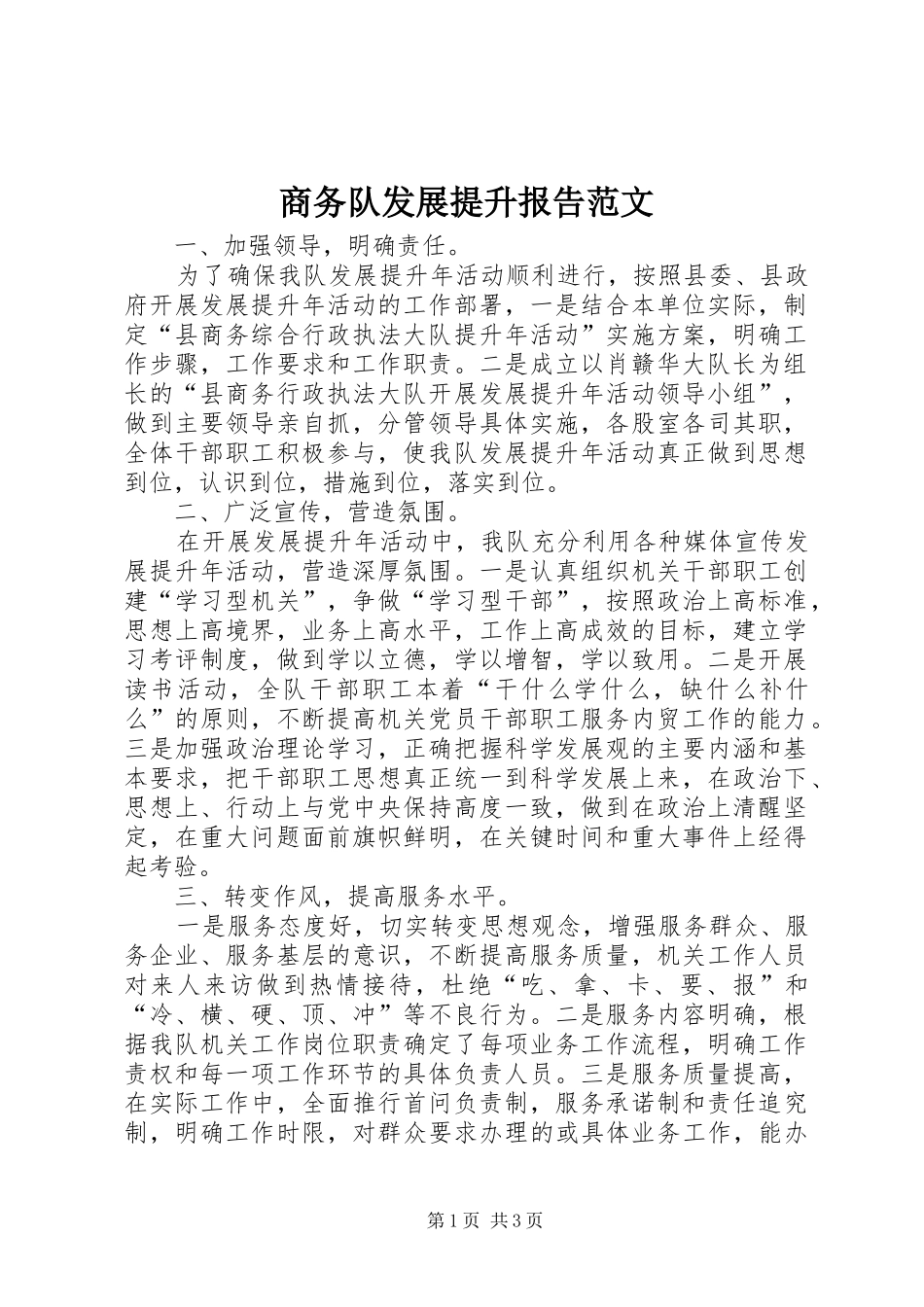 商务队发展提升报告范文_第1页