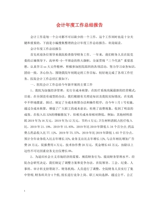 会计年度工作总结报告