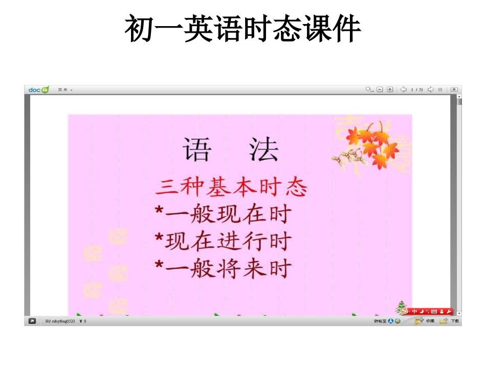 初一英语时态课件_第2页