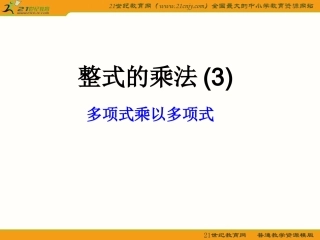 整式的乘法-多项式乘以多项式_