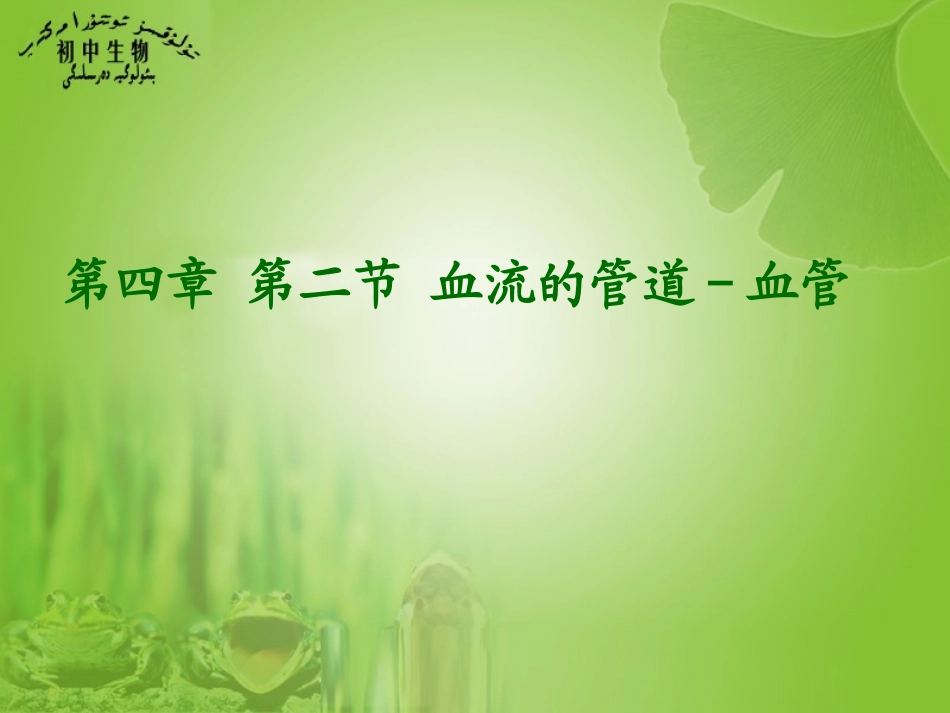 第四章第二节血流的管道－血11_第1页
