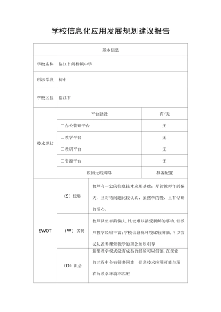 信息技术2.0学校测评报告