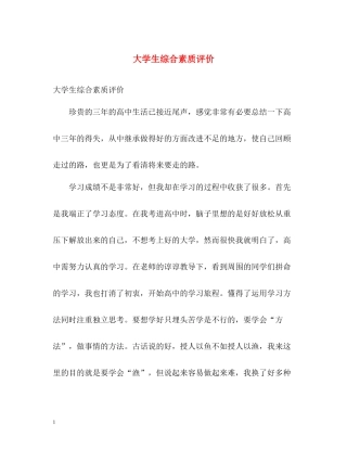 大学生综合素质评价2