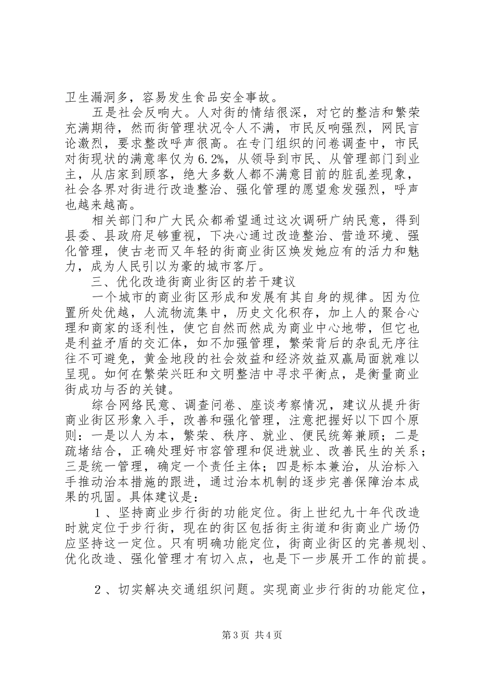 商业街区情况调研报告_第3页