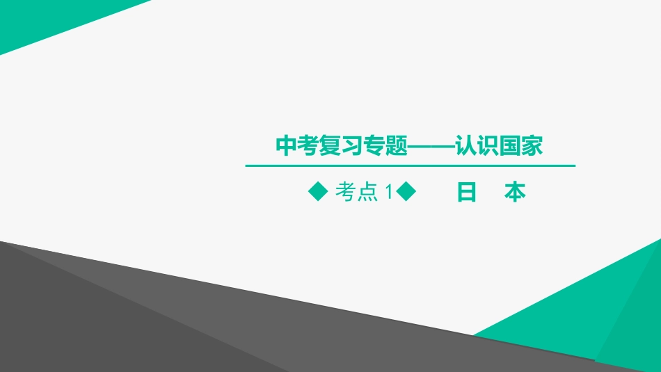 中考复习专题课件——日本_第1页