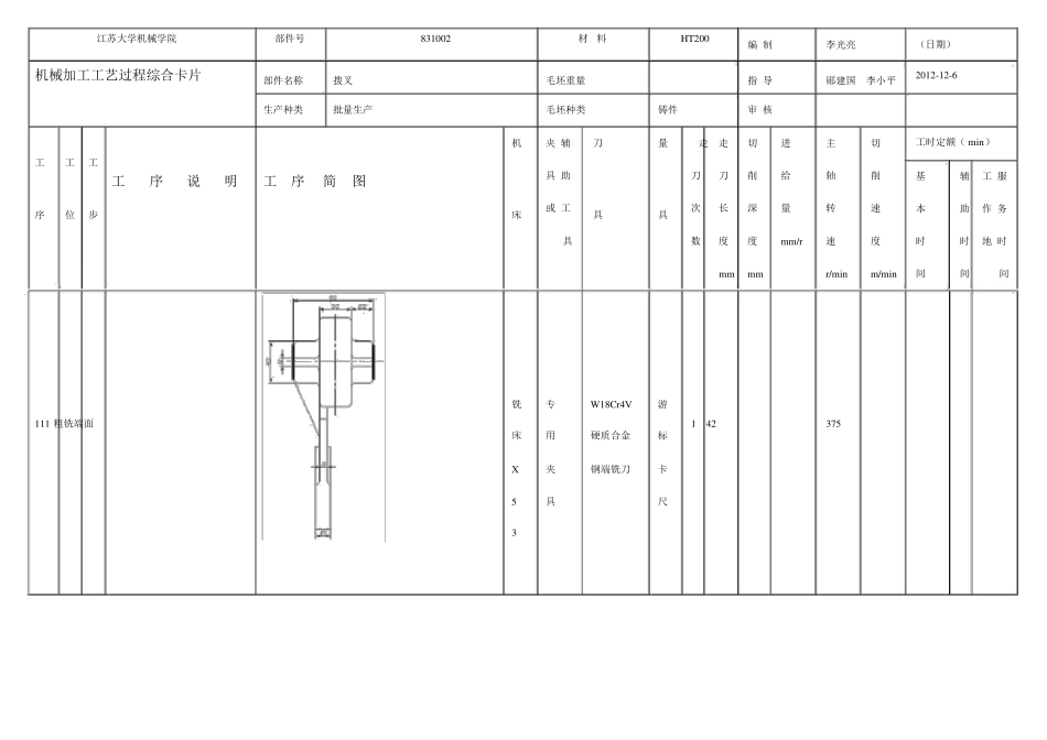 831002拨叉工艺过程综合卡片_第1页