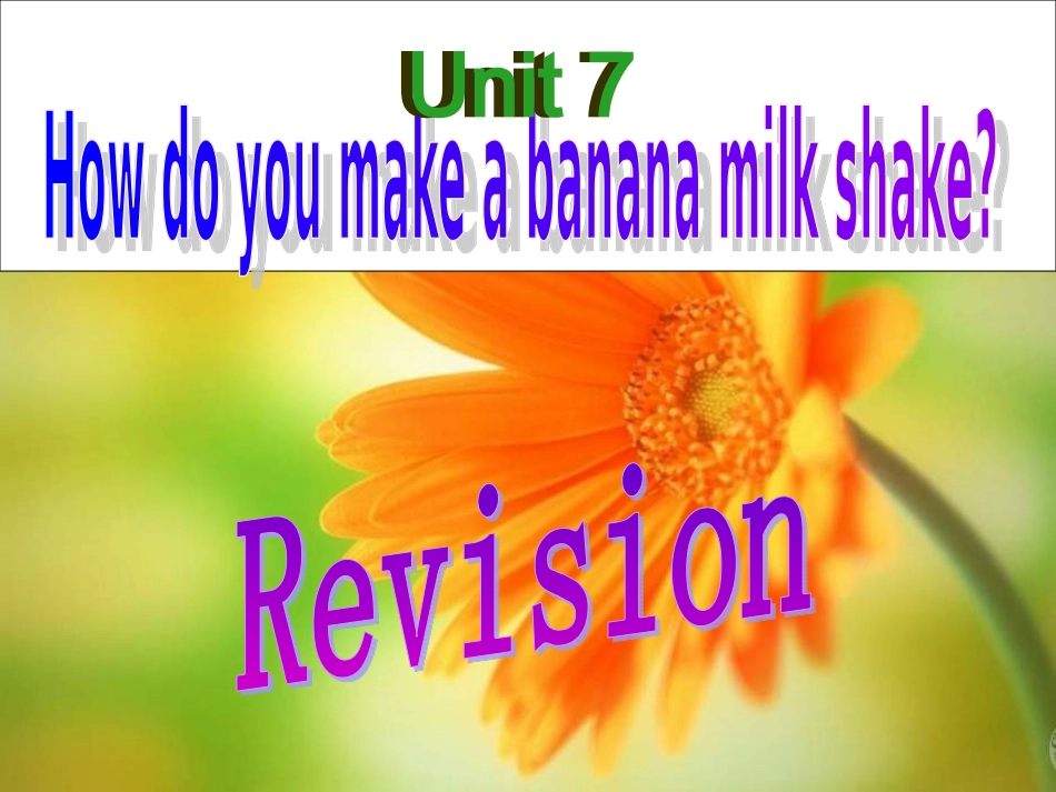 八年级英语新目标上复习课件Unit7_第1页