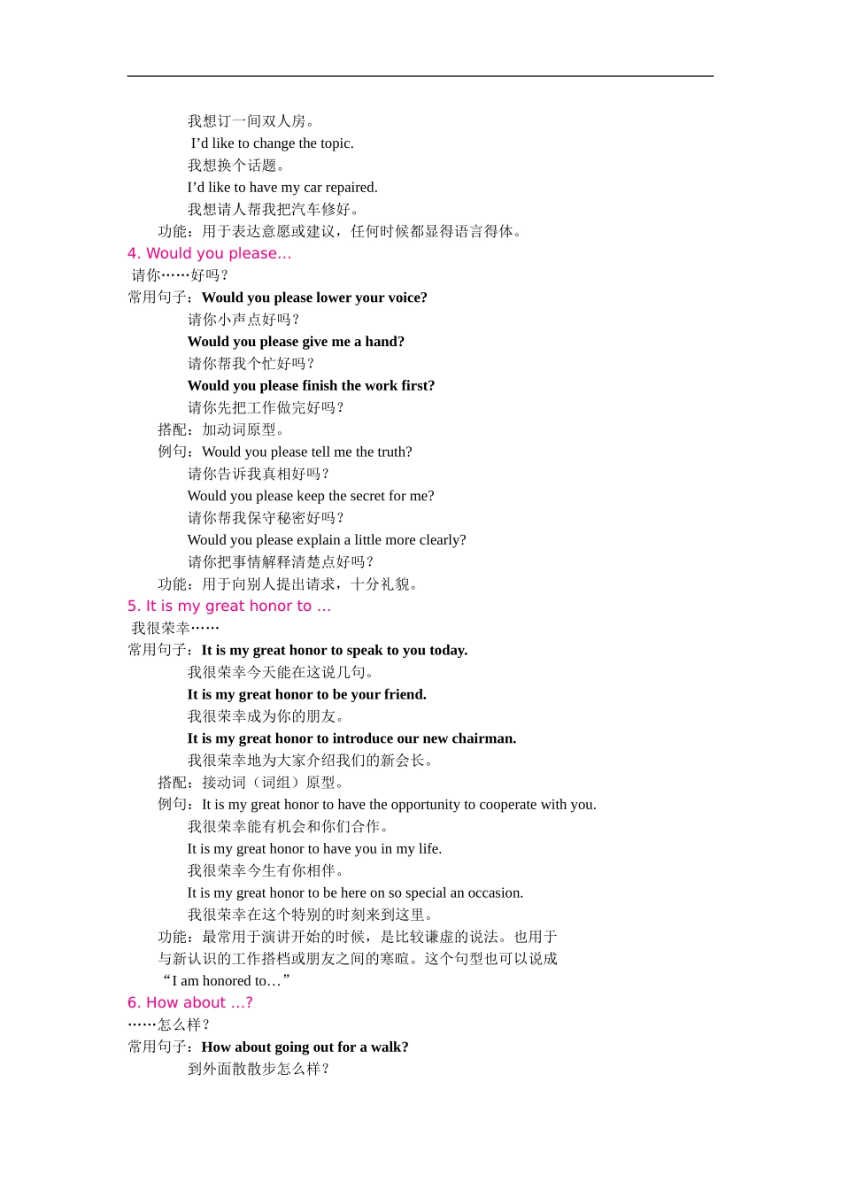 英语口语常用句型锦集_第2页