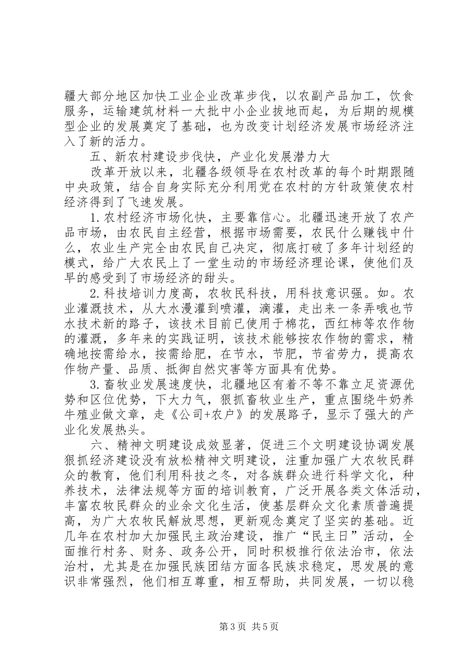 南疆挂职干部考察报告_第3页