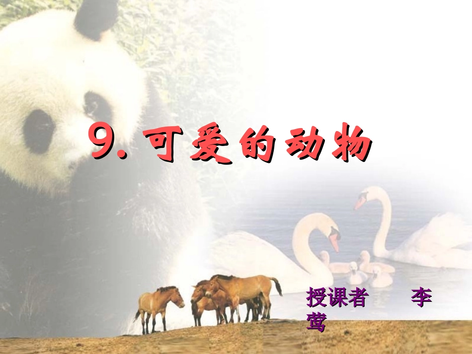 一年级美术可爱的动物PPT_第1页