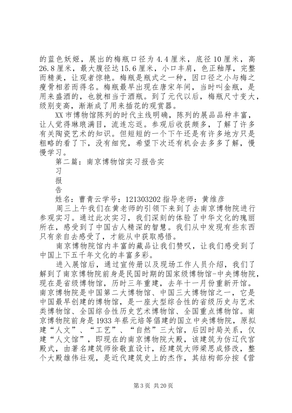 南京博物馆调研报告_第3页