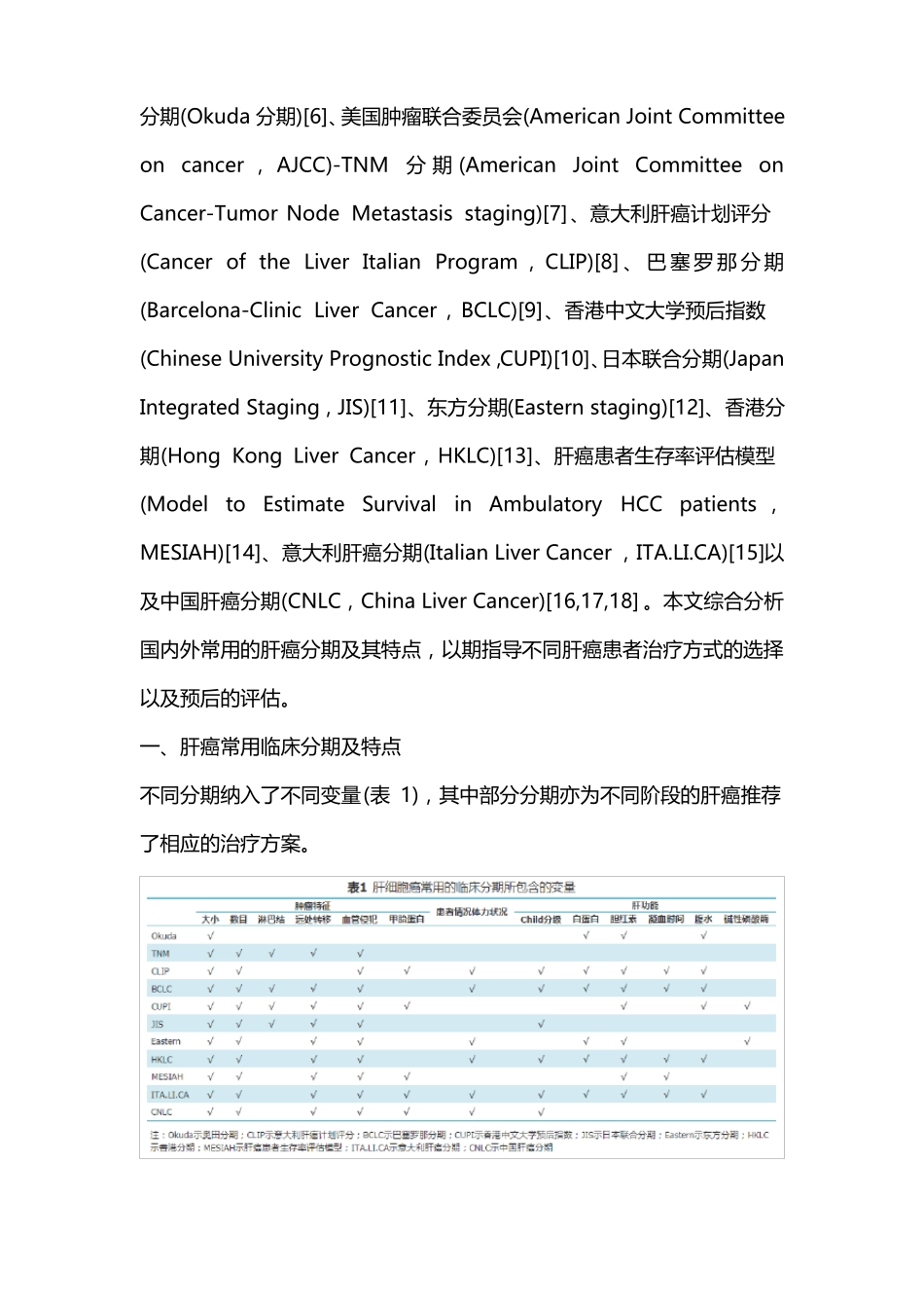 2022原发性肝细胞癌的常用临床分期全文_第2页