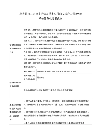学校信息化发展规划模板-打印(1)(1)(1)
