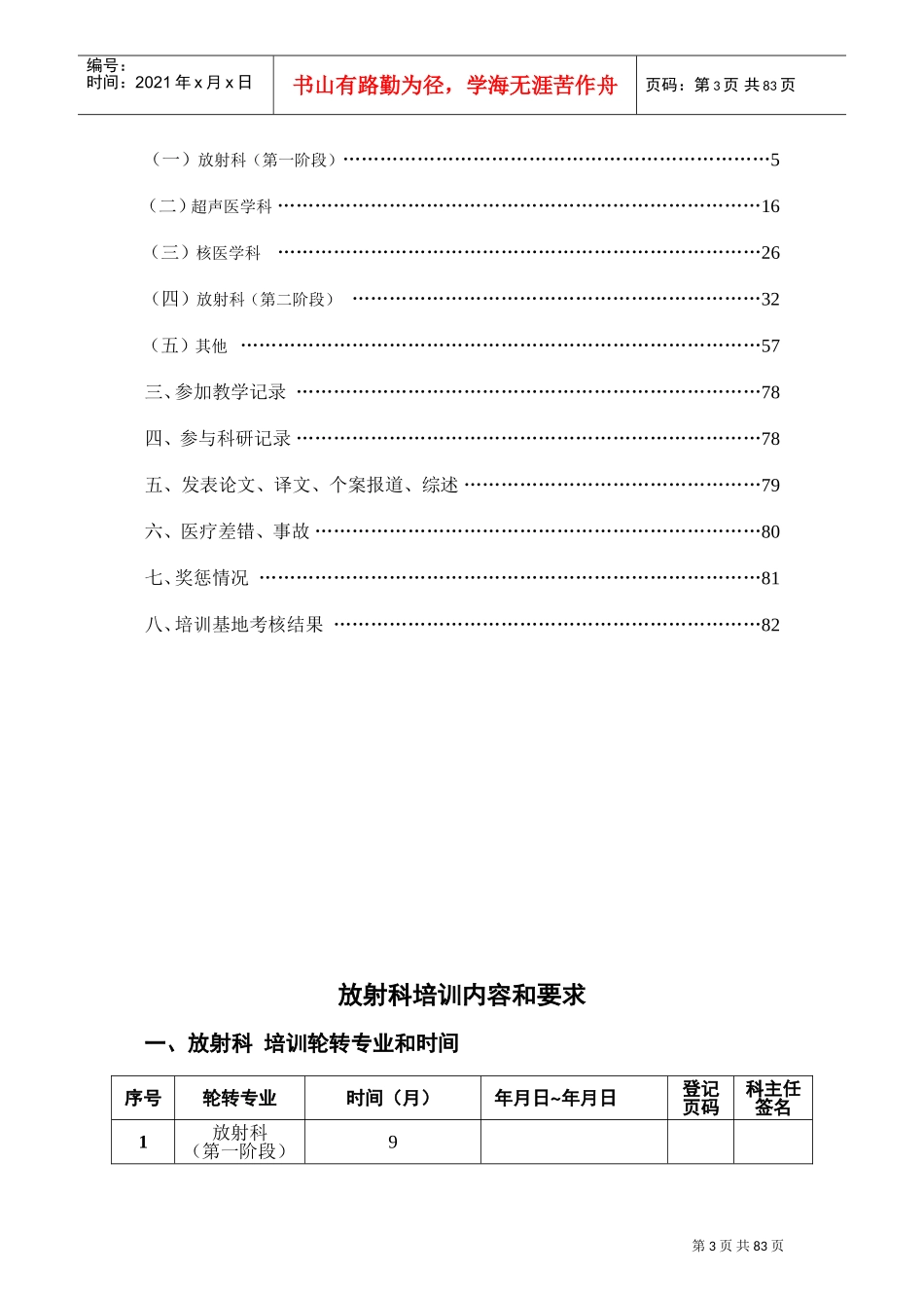 住院医师规范化培训登记与考核手册_第3页