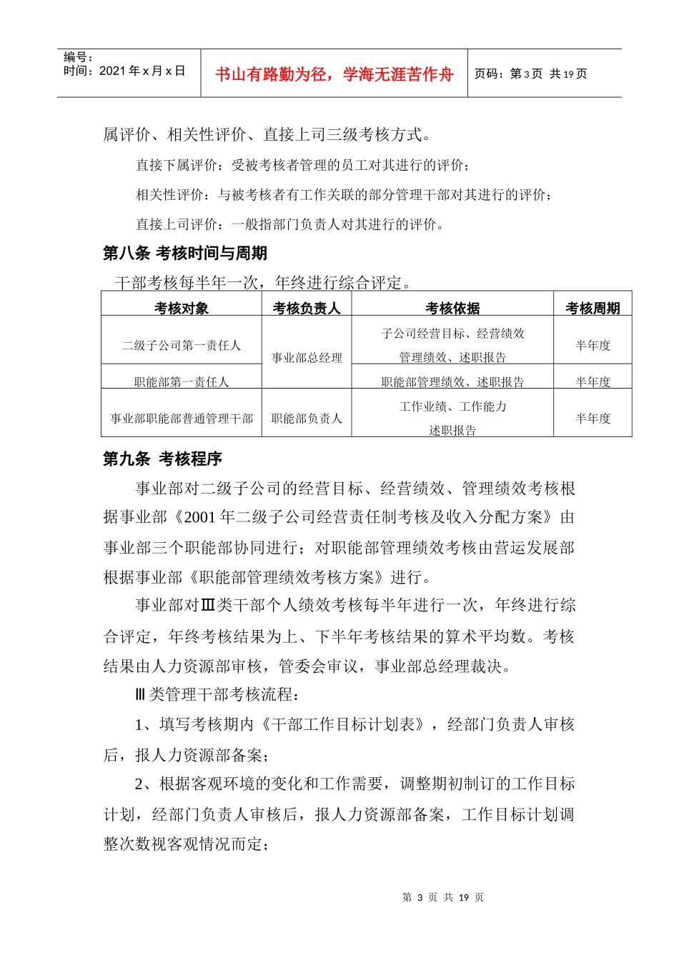 XX集团干部绩效考评制度_第3页