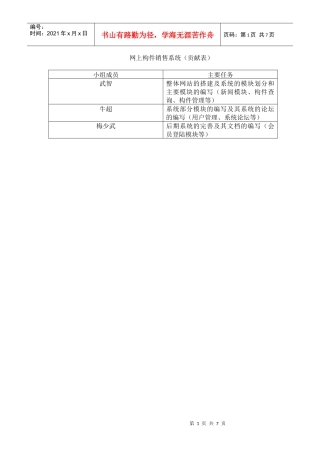 网上构件销售系统(贡献表)