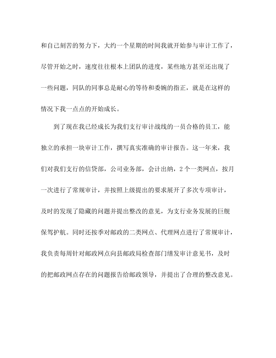 银行审计人员年终个人工作总结格式模板两篇2)_第3页