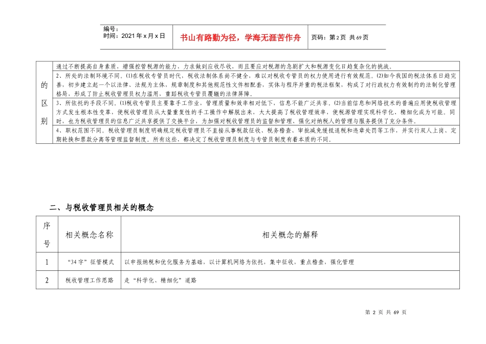 《税收管理员操作实务》知识点表释_第2页